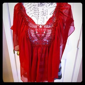 Day trip💥(buckle brand) red & striped top Jr M